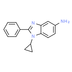 1-cyclopropyl-2-phenyl-1H-benzo[d]iMidazol-5-aMine structure