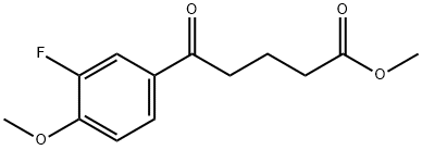 methyl 5-(3-fluoro-4-methoxyphenyl)-5-oxopentanoate结构式