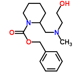 Benzyl 2-{[(2-hydroxyethyl)(methyl)amino]methyl}-1-piperidinecarboxylate Structure