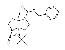 rel-4-苄基1-(叔丁基)(3aR,6aS)-2,3,3a,6a- 四氢吡咯并[3,2-b]吡咯-1,4-二羧酸酯结构式