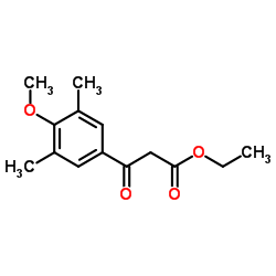 Ethyl 3-(4-methoxy-3,5-dimethylphenyl)-3-oxopropanoate结构式