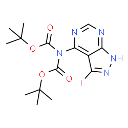 (3-碘-1H-吡唑并[3,4-D]嘧啶-4-基)氨基双甲酸叔丁酯结构式