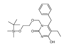 6-Benzyl-1-[(2-{[dimethyl(2-methyl-2-propanyl)silyl]oxy}ethoxy)me thyl]-5-ethyl-2,4(1H,3H)-pyrimidinedione Structure