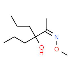 4-(N-methoxy-C-methyl-carbonimidoyl)heptan-4-ol结构式