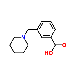 3-(1-Piperidinylmethyl)benzoic acid structure