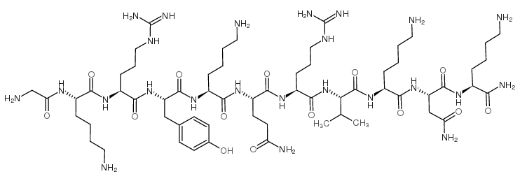 GLY-LYS-ARG-TYR-LYS-GLN-ARG-VAL-LYS-ASN-LYS-NH2结构式