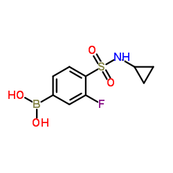 (4-(N-环丙基氨磺酰)-3-氟苯基)硼酸图片