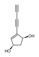 4-Cyclopentene-1,3-diol, 4-(1,3-butadiynyl)-, (1R,3S)- (9CI) Structure