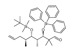 (3R,4R,5S,6S)-5-((tert-butyldimethylsilyl)oxy)-2,2,4,6-tetramethyl-3-((triphenylsilyl)oxy)non-8-enal结构式