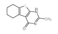 2-methyl-5,6,7,8-tetrahydro[1]benzothieno[2,3-d]pyrimidin-4-ol结构式