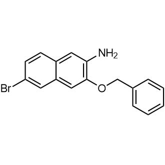 6-Bromo-3-(phenylmethoxy)-2-naphthalenamine structure