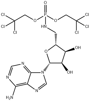 5'-Deoxy-5'-[[bis(2,2,2-trichloroethoxy)phosphinyl]amino]adenosine structure