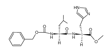 N-(Benzyloxycarbonyl-L-leucyl)-L-histidine methyl ester结构式