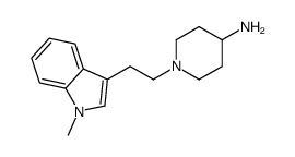 1-[2-(1-methylindol-3-yl)ethyl]piperidin-4-amine结构式