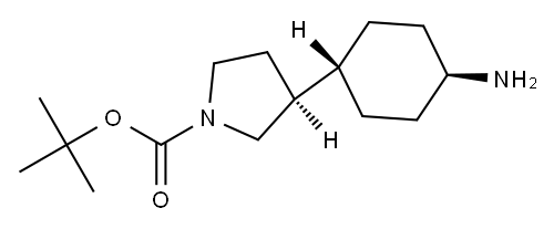 tert-butyl (3S)-3-(trans-4-aminocyclohexyl)pyrrolidine-1-carboxylate Structure