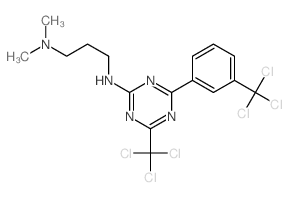 1,3-Propanediamine,N1,N1-dimethyl-N3-[4-(trichloromethyl)-6-[3-(trichloromethyl)phenyl]-1,3,5-triazin-2-yl]-结构式