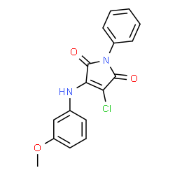 3-chloro-4-(3-methoxyanilino)-1-phenyl-1H-pyrrole-2,5-dione Structure