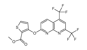 2-Thiophenecarboxylicacid,3-[[5,7-bis(trifluoromethyl)-1,8-naphthyridin-2-yl]oxy]-,methylester(9CI) picture