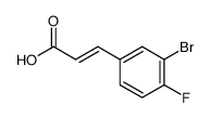 (E)-3-(3-Bromo-4-fluorophenyl)acrylic acid structure