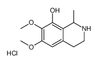 6,7-dimethoxy-1-methyl-1,2,3,4-tetrahydroisoquinolin-8-ol,hydrochloride Structure