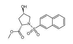 (2S,4R)-4-Hydroxy-1-(naphthalene-2-sulfonyl)-pyrrolidine-2-carboxylic acid methyl ester Structure