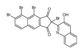 2,4,5,6-tetrabromo-2-(3-hydroxyquinolin-2-yl)cyclopenta[b]naphthalene-1,3-dione结构式