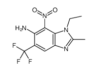 3-ethyl-2-methyl-4-nitro-6-(trifluoromethyl)benzimidazol-5-amine Structure