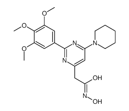 N-hydroxy-2-[6-piperidin-1-yl-2-(3,4,5-trimethoxyphenyl)pyrimidin-4-yl]acetamide结构式