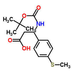 3-((Tert-butoxycarbonyl)amino)-3-(4-(methylthio)phenyl)propanoicacid Structure