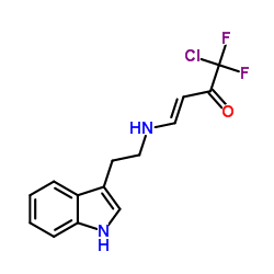 (3E)-1-Chloro-1,1-difluoro-4-{[2-(1H-indol-3-yl)ethyl]amino}-3-buten-2-one结构式