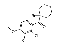 1-bromocyclohexyl(2,3-dichloro-4-methoxyphenyl)-ketone结构式