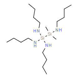 N,N',N'',N'''-(1,1-dimethyl-1-disilanyl-2-ylidyne)tetrabutylamine structure