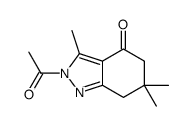 2-acetyl-3,6,6-trimethyl-5,7-dihydroindazol-4-one结构式