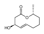 2H-Oxecin-2-one, 3,4,7,8,9,10-hexahydro-4-hydroxy-10-methyl-, [4S-(4R* ,5E,10S*)]- Structure