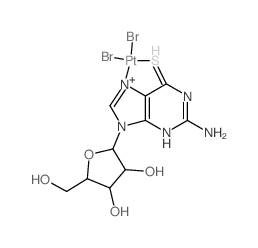 Guanosine, 6-thio-, platinum complex structure