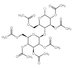 2,2',3,3',4',5,6'-HEPTA-O-ACETYL-ALPHA-D-CELLOBIOSYL CHLORIDE结构式