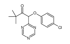 1-(4-chlorophenoxy)-3,3-dimethyl-1-(1,3,5-triazin-2-yl)butan-2-one结构式