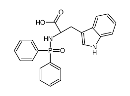 (2S)-2-(diphenylphosphorylamino)-3-(1H-indol-3-yl)propanoic acid结构式