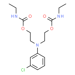 Bis(ethylcarbamic acid)[(3-chlorophenyl)imino]bis(2,1-ethanediyl) ester结构式