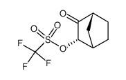 Trifluoro-methanesulfonic acid (2S,4R)-3-oxo-bicyclo[2.2.1]hept-2-yl ester结构式