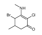 4-bromo-2-chloro-5-methyl-3-(methylamino)cyclohex-2-en-1-one Structure