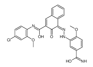 4-[[5-(aminocarbonyl)-2-methoxyphenyl]azo]-N-(4-chloro-2-methoxyphenyl)-3-hydroxynaphthalene-2-carboxamide Structure