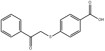 Benzoic acid, 4-[(2-oxo-2-phenylethyl)thio]-结构式