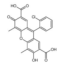 9-(2-Chlorophenyl)-6-hydroxy-4,5-dimethyl-3-oxo-3H-xanthene-2,7-dicarboxylic acid结构式