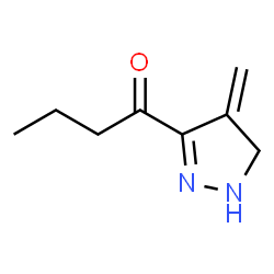 1-Butanone,1-(4,5-dihydro-4-methylene-1H-pyrazol-3-yl)- Structure