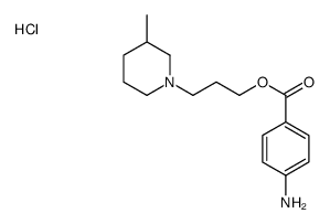 3-(3-methylpiperidin-1-ium-1-yl)propyl 4-aminobenzoate,chloride Structure