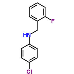 4-Chloro-N-(2-fluorobenzyl)aniline结构式