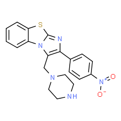 2-(4-NITROPHENYL)-3-PIPERAZIN-1-YLMETHYL-BENZO-[D]IMIDAZO[2,1-B]THIAZOLE Structure