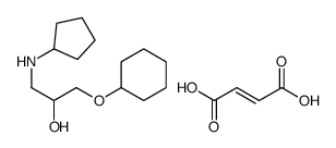 (E)-but-2-enedioic acid,1-cyclohexyloxy-3-(cyclopentylamino)propan-2-ol Structure