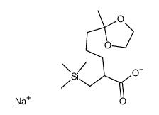 sodium 5-(2-methyl-1,3-dioxolan-2-yl)-2-((trimethylsilyl)methyl)pentanoate结构式